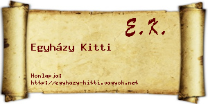 Egyházy Kitti névjegykártya